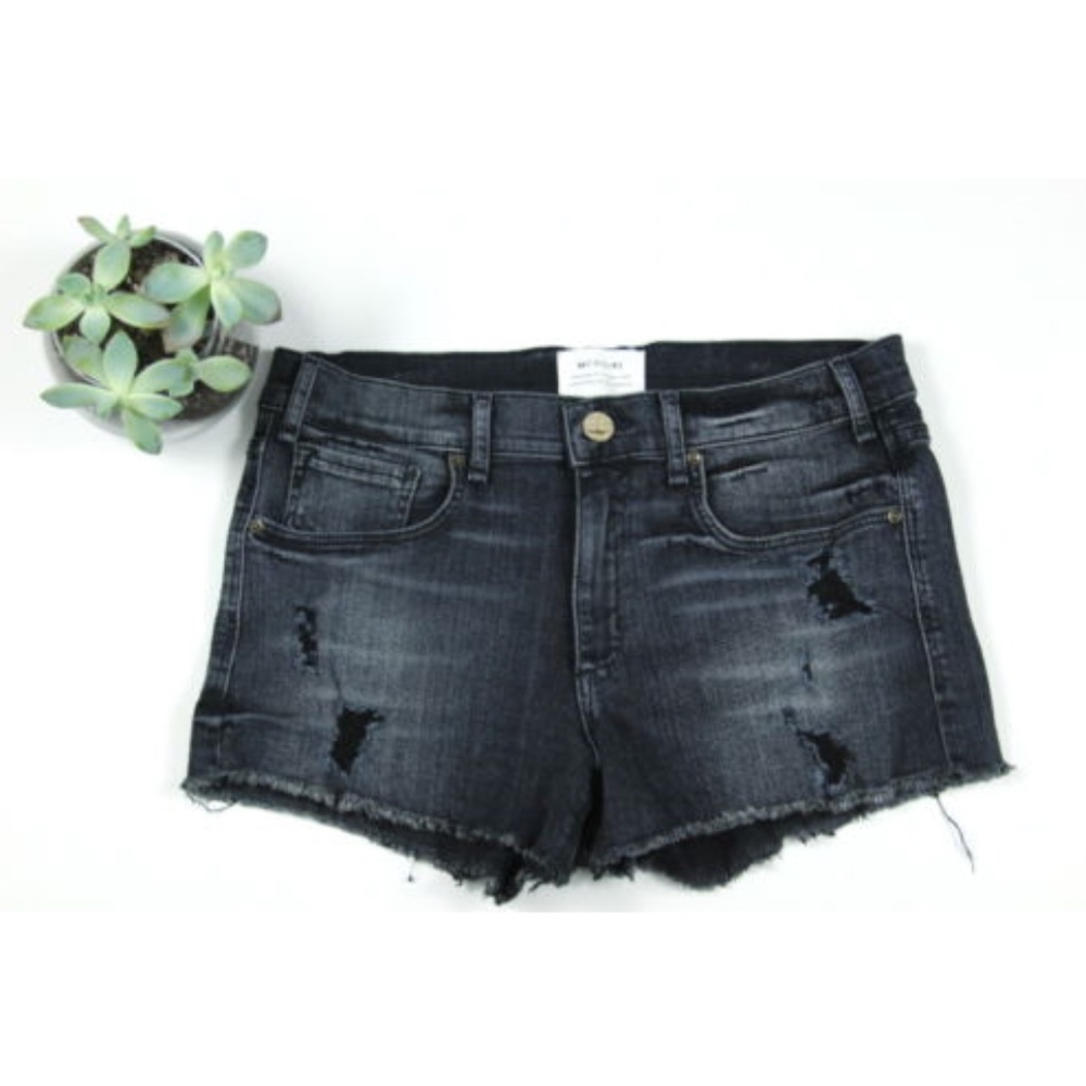 Mcguire faded black distressed shorts size 27